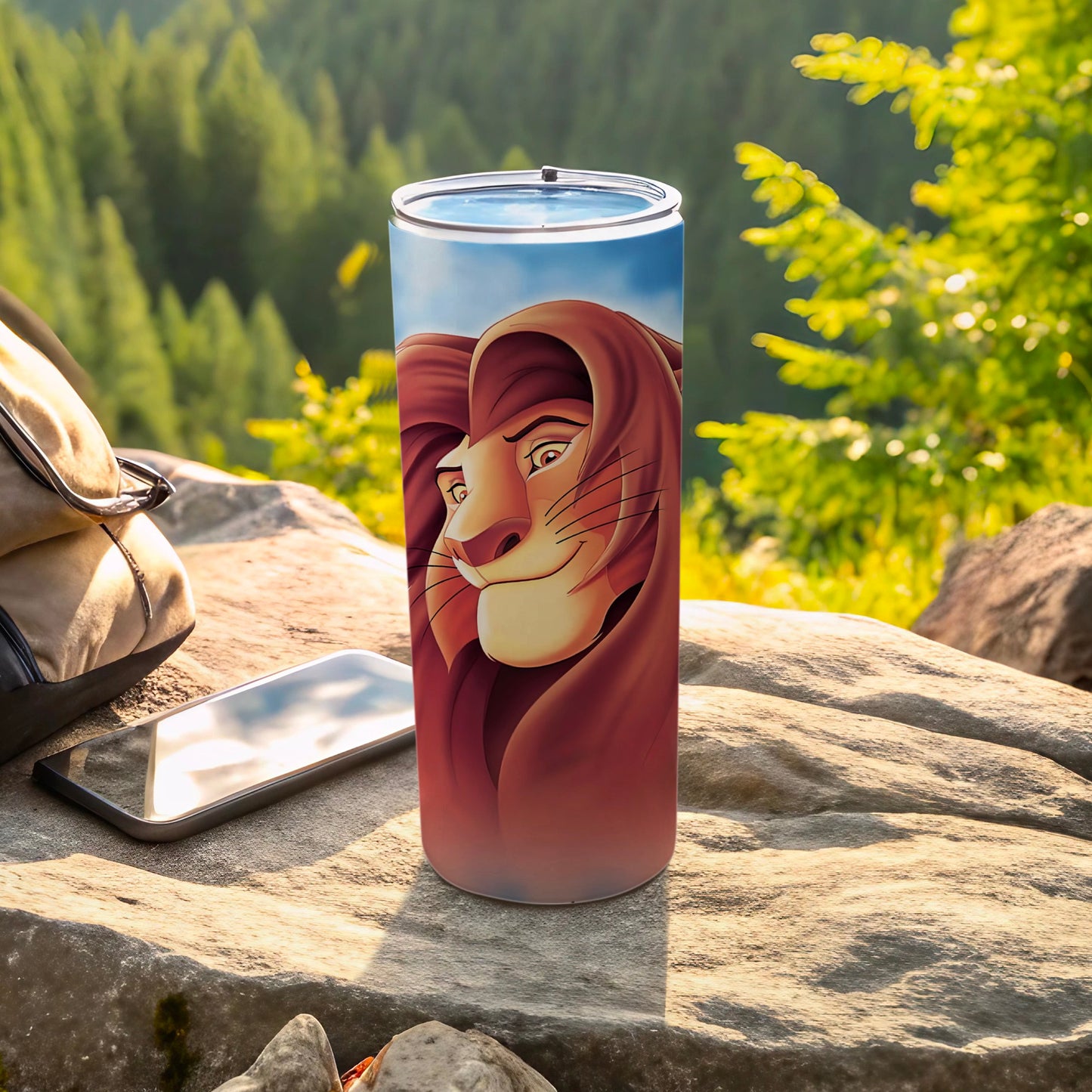 Vibrant Lion Stainless Steel Tumbler Travel Mug