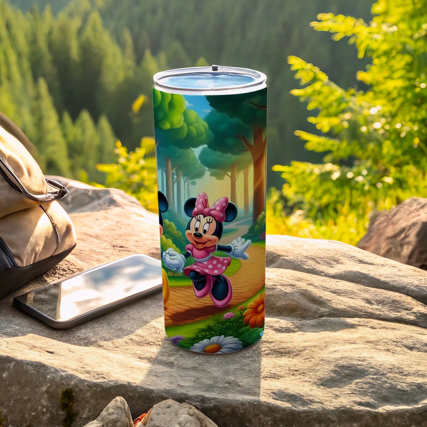 Colorful Minnie Mouse Tumbler for Outdoor Adventures