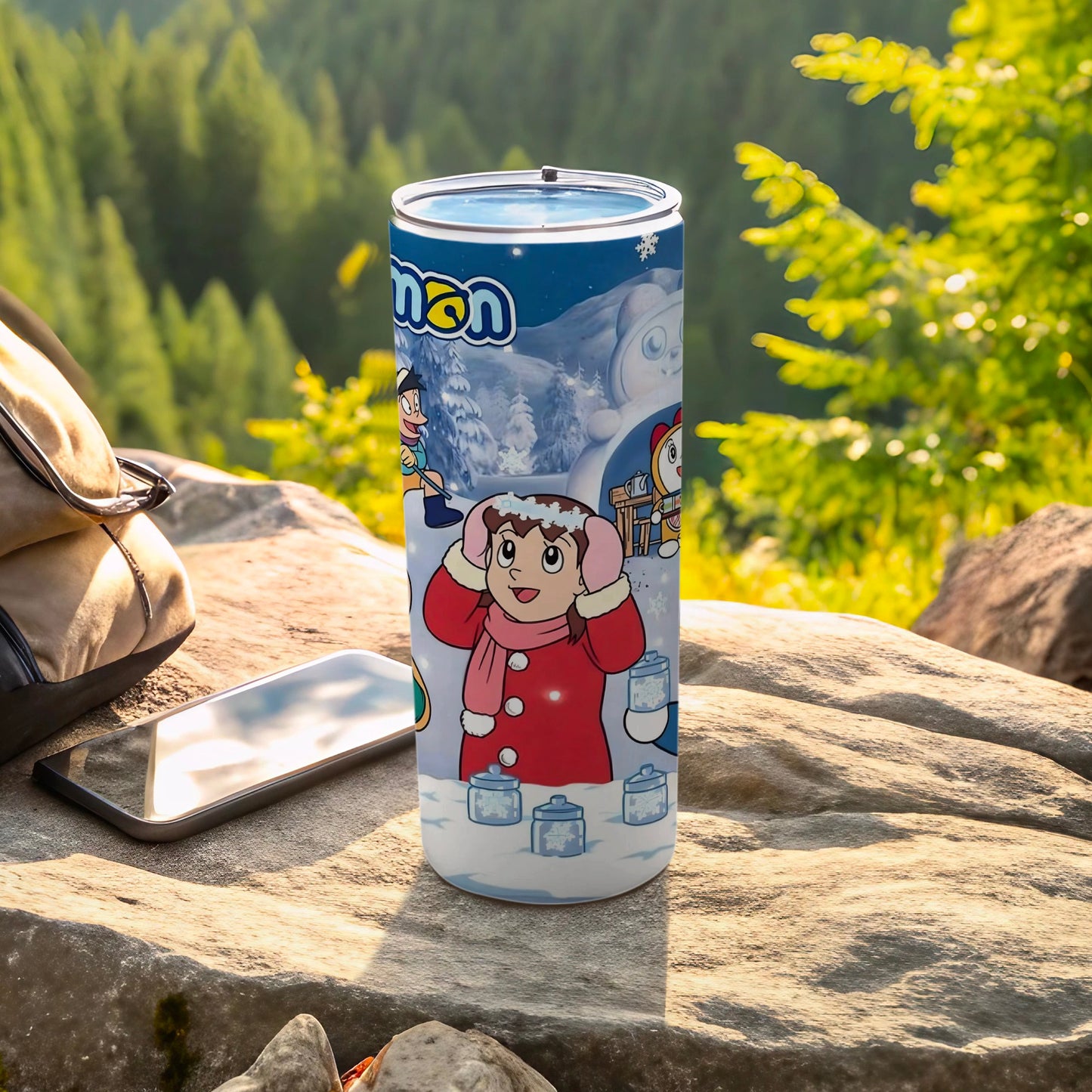 Winter Wonderland Anime Character Art Travel Tumbler
