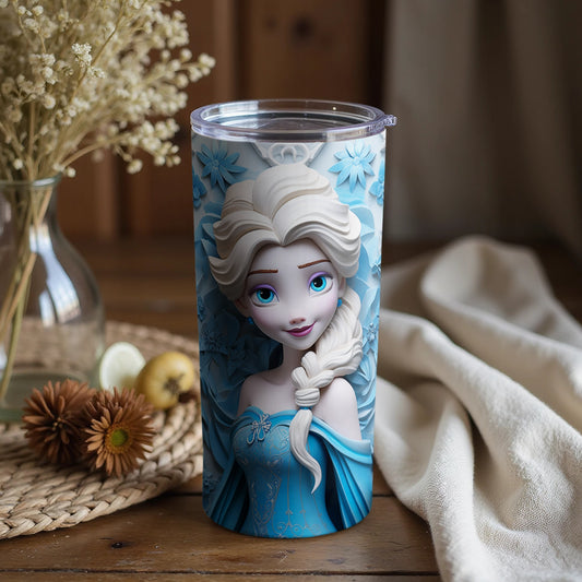 Disney Frozen Elsa Tumbler with Floral Design