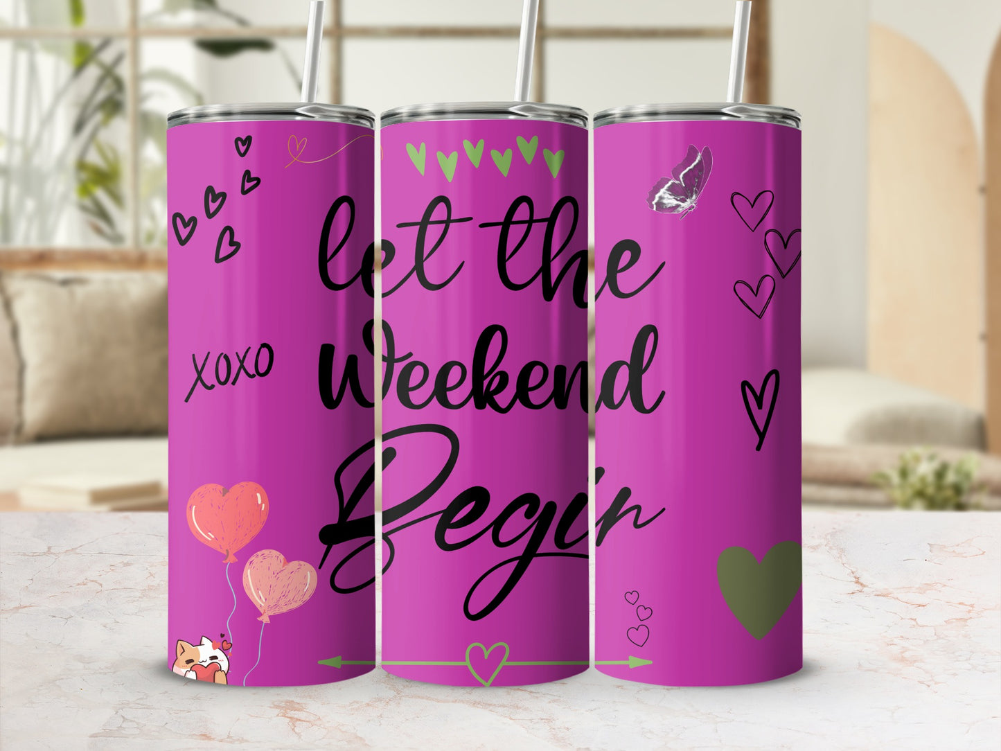 Let the Weekend Begin XOXO Hearts Balloon product