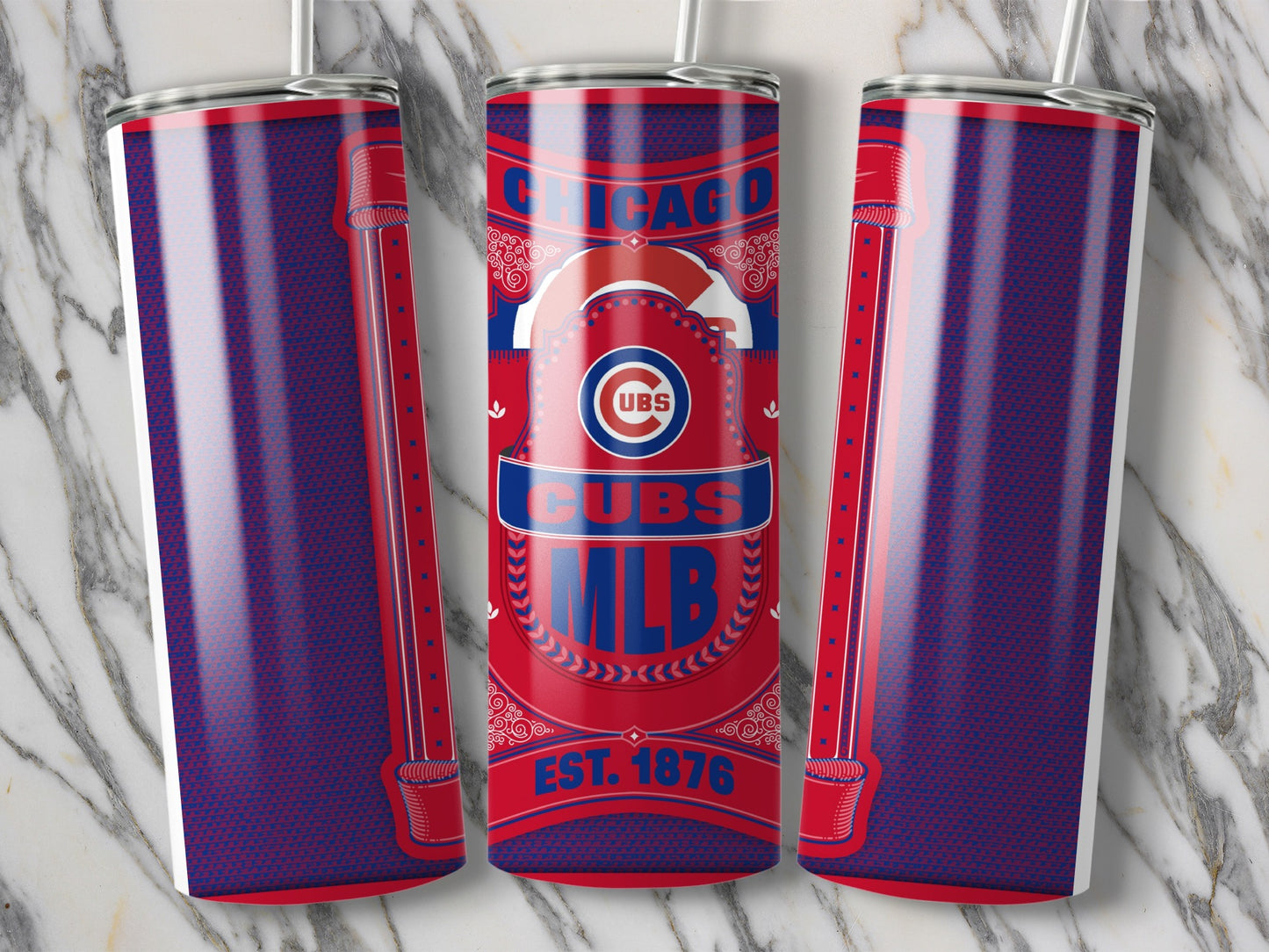 Chicago Cubs MLB Est 1876 Official Design Logo Tumbler