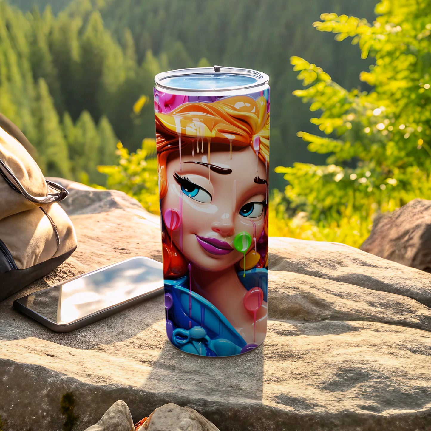 Colorful Cartoon Character Printed Tumbler