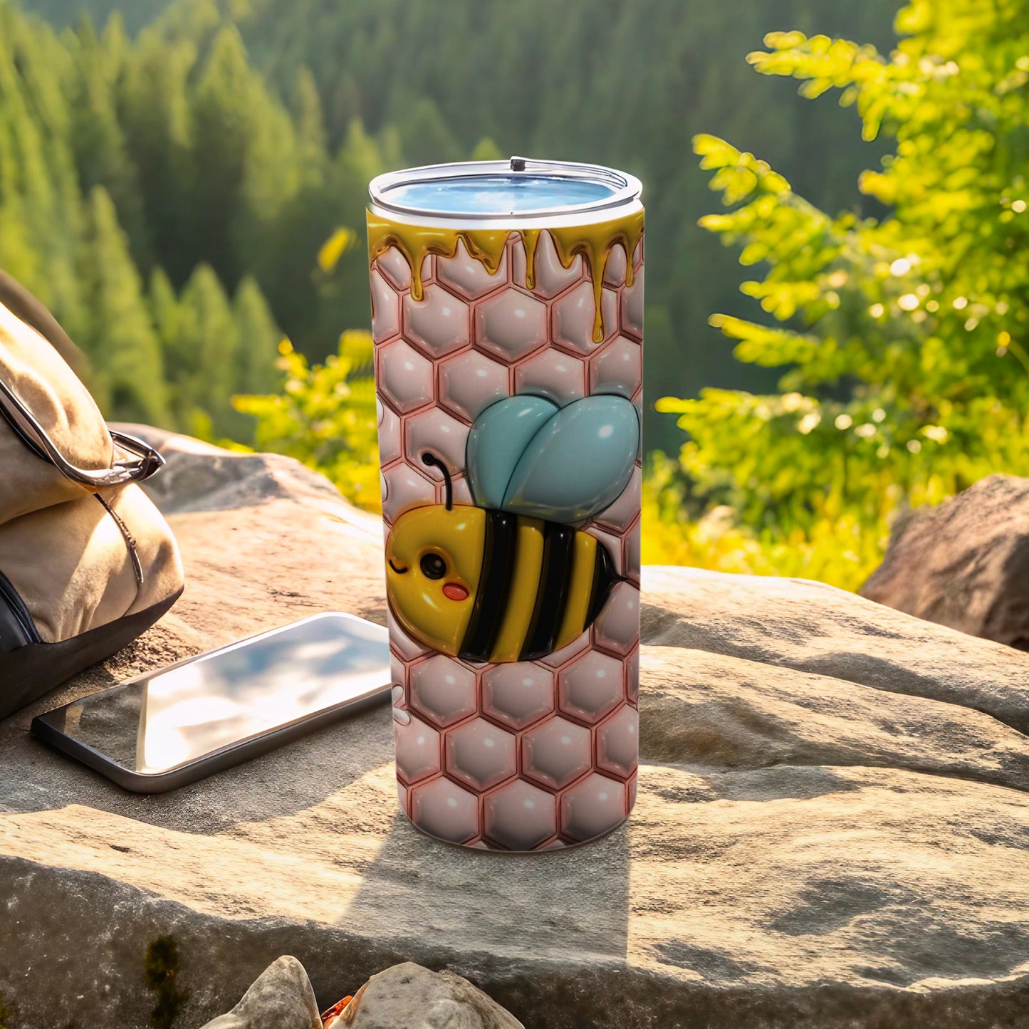 Beehive Honey Drip Cute Bumblebee Pattern Tumbler product type
