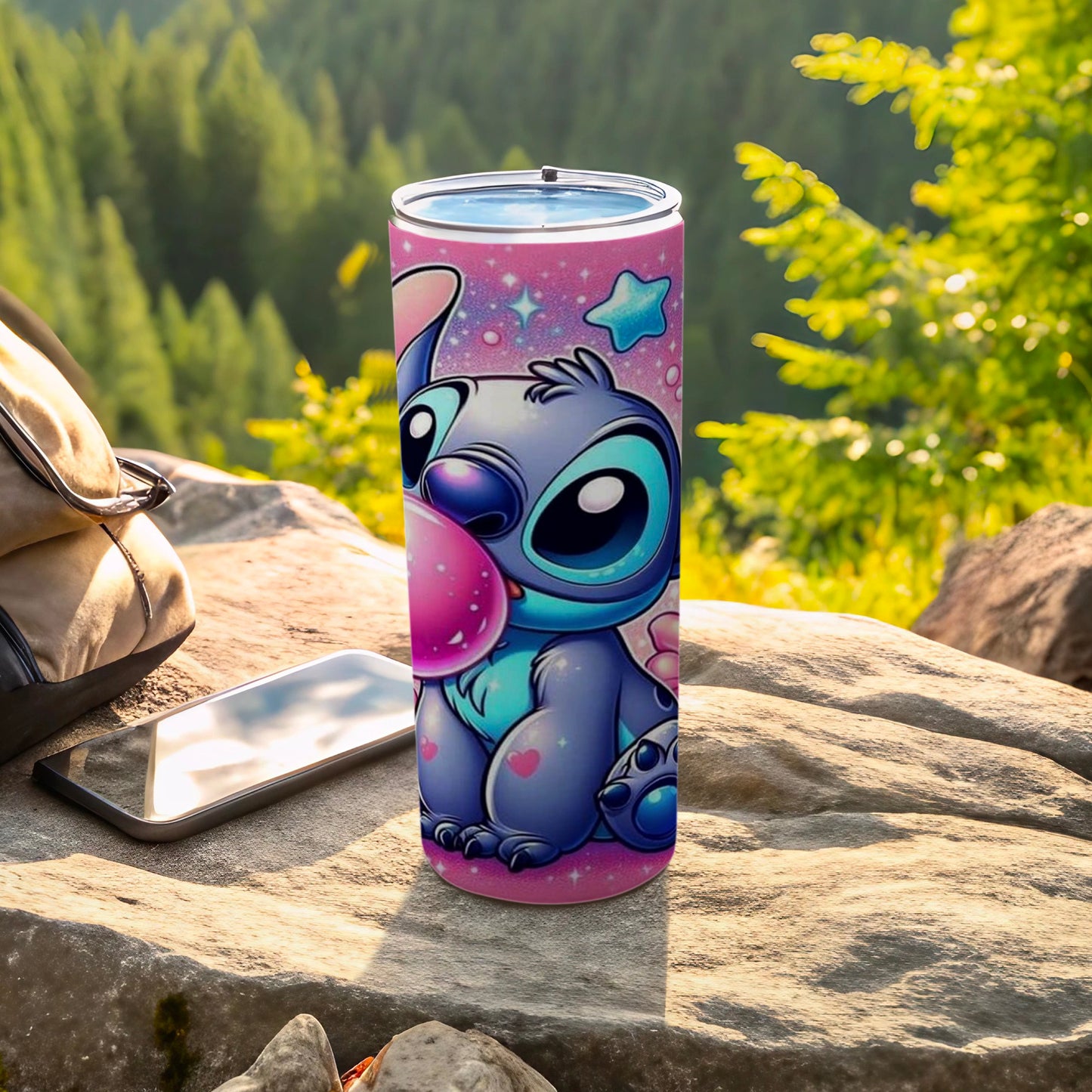 Cute Alien Character with Bubblegum Design Tumbler