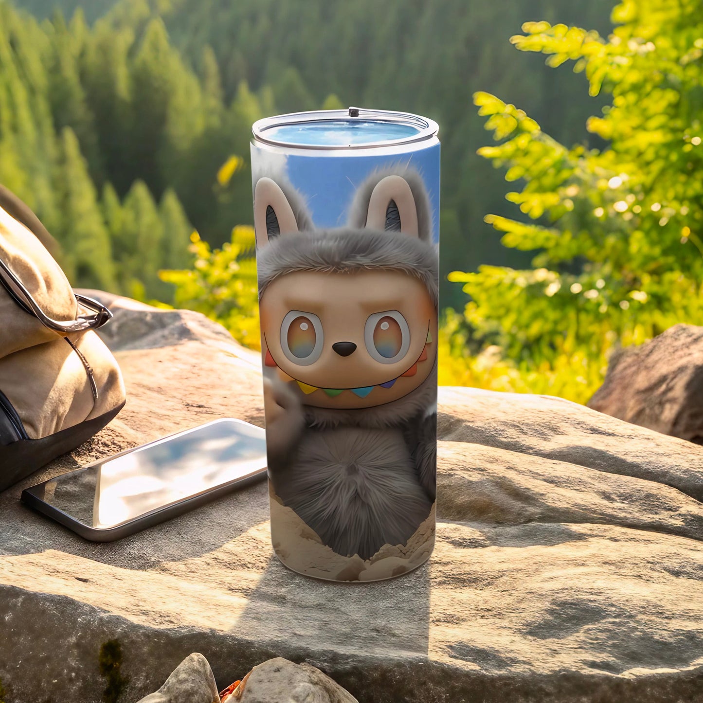 Cute Furry Creature Design Insulated Tumbler Beverage Cup
