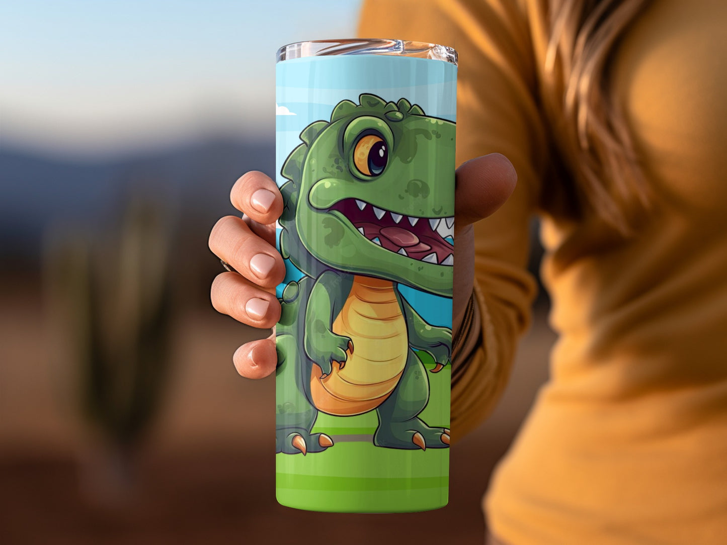 Cute Colorful Dinosaur Design Insulated Drinkware Cup