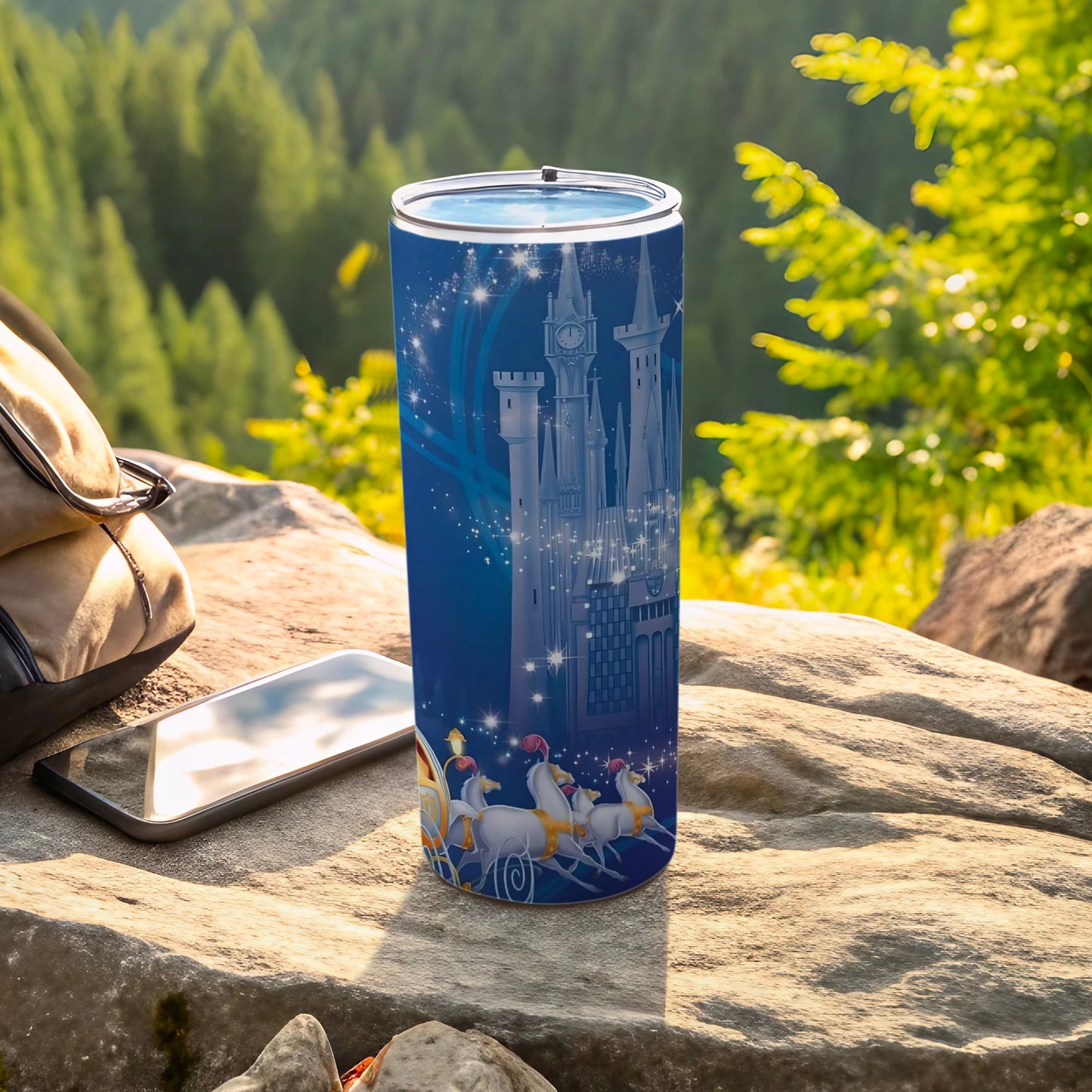 Enchanted Castle and Carriage Design Tumbler
