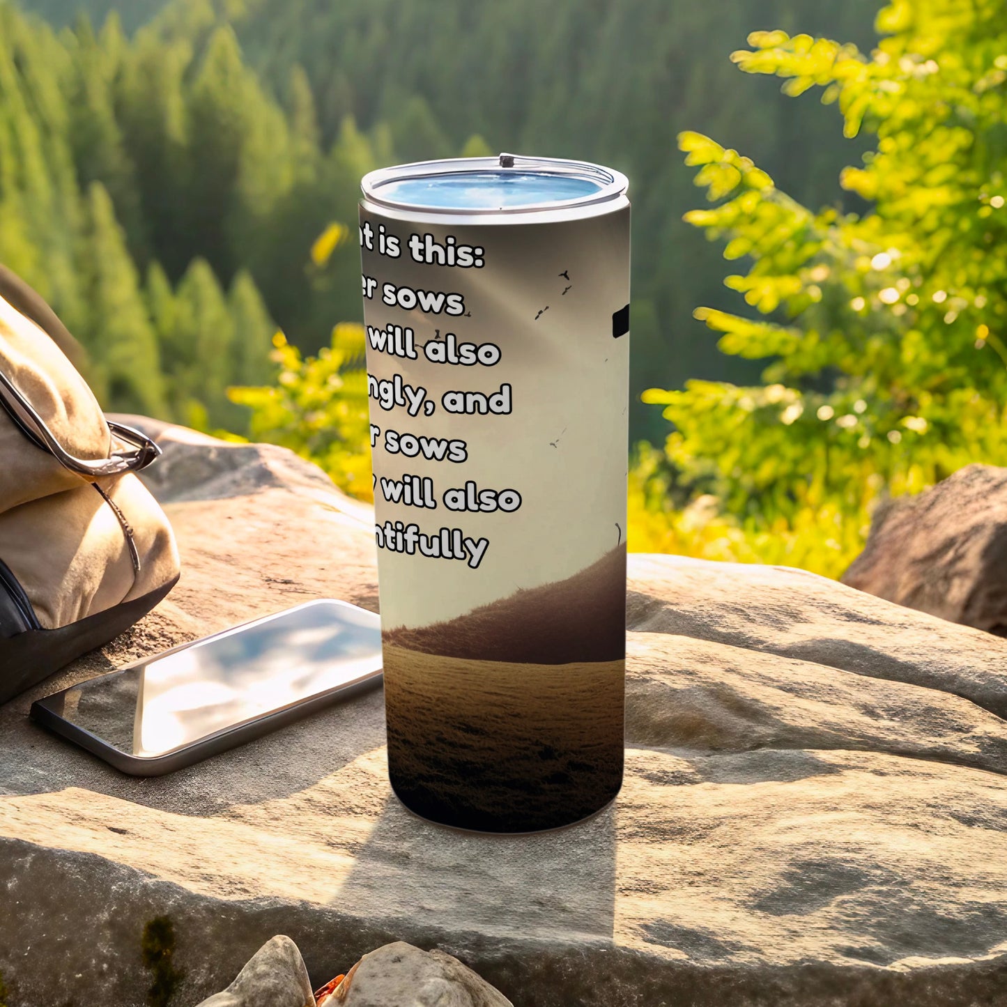 Inspirational Outdoors Scenic Quote Tumbler Cup