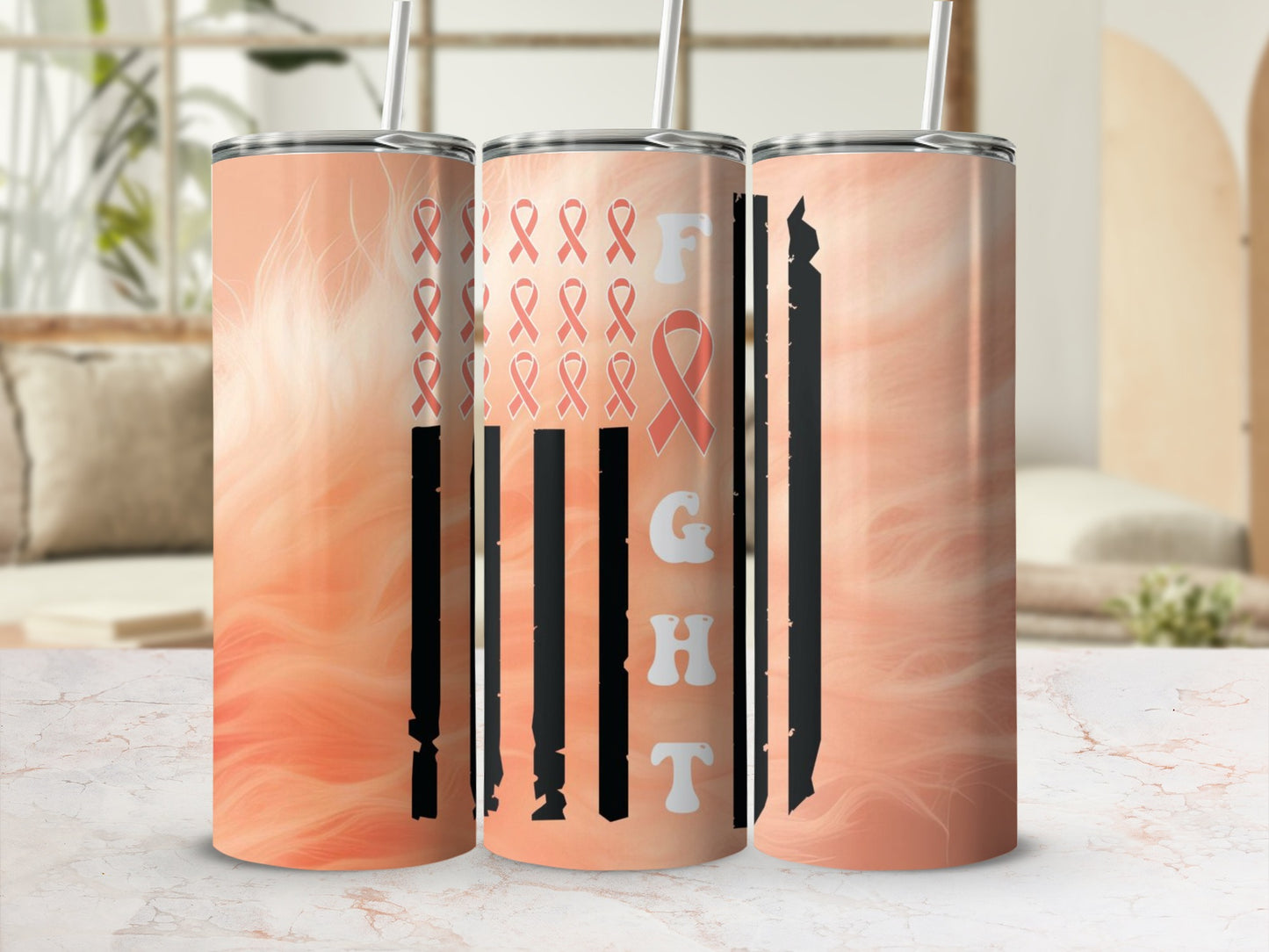Pink Ribbon Fight Against Cancer Awareness Tumbler