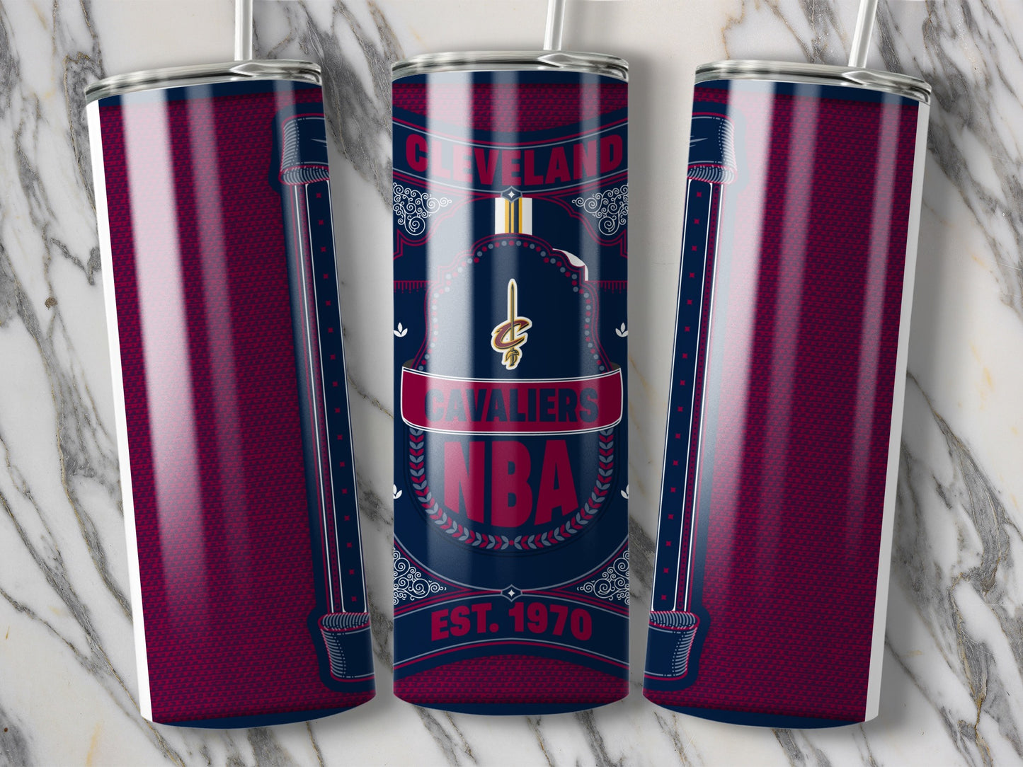 Cleveland Cavaliers Est 1970 NBA Design Artwork Tumbler