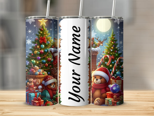 Personalized Christmas Theme Holiday Tumbler
