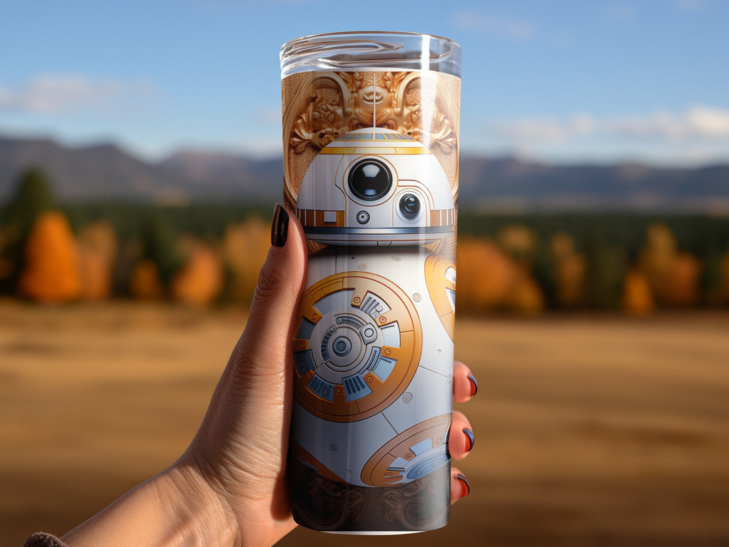 Stylish BB-8 Design Travel Mug for Sci-Fi Fans