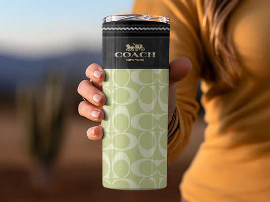 Coach New York Branded Travel Mug with Bold Logo Design
