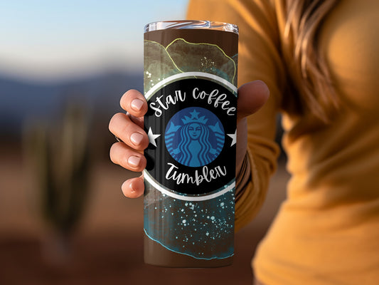Star Coffee Tumbler with Unique Artistic Design