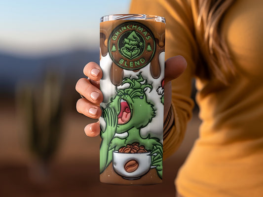 Grinchmas Blend Tall Travel Mug with Screaming Grinch