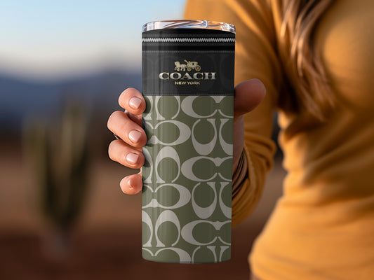 Coach New York branded insulated travel mug