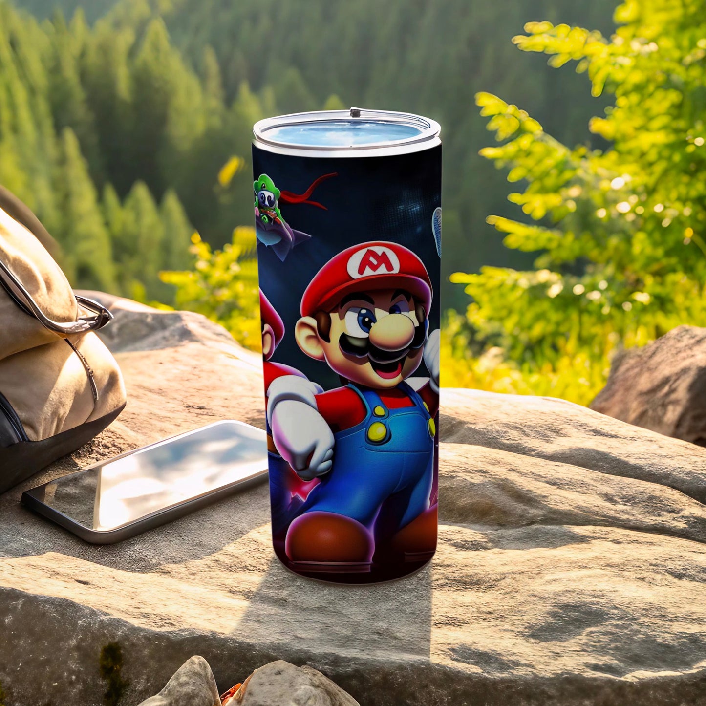 Colorful Mario Character Travel Tumbler Cup
