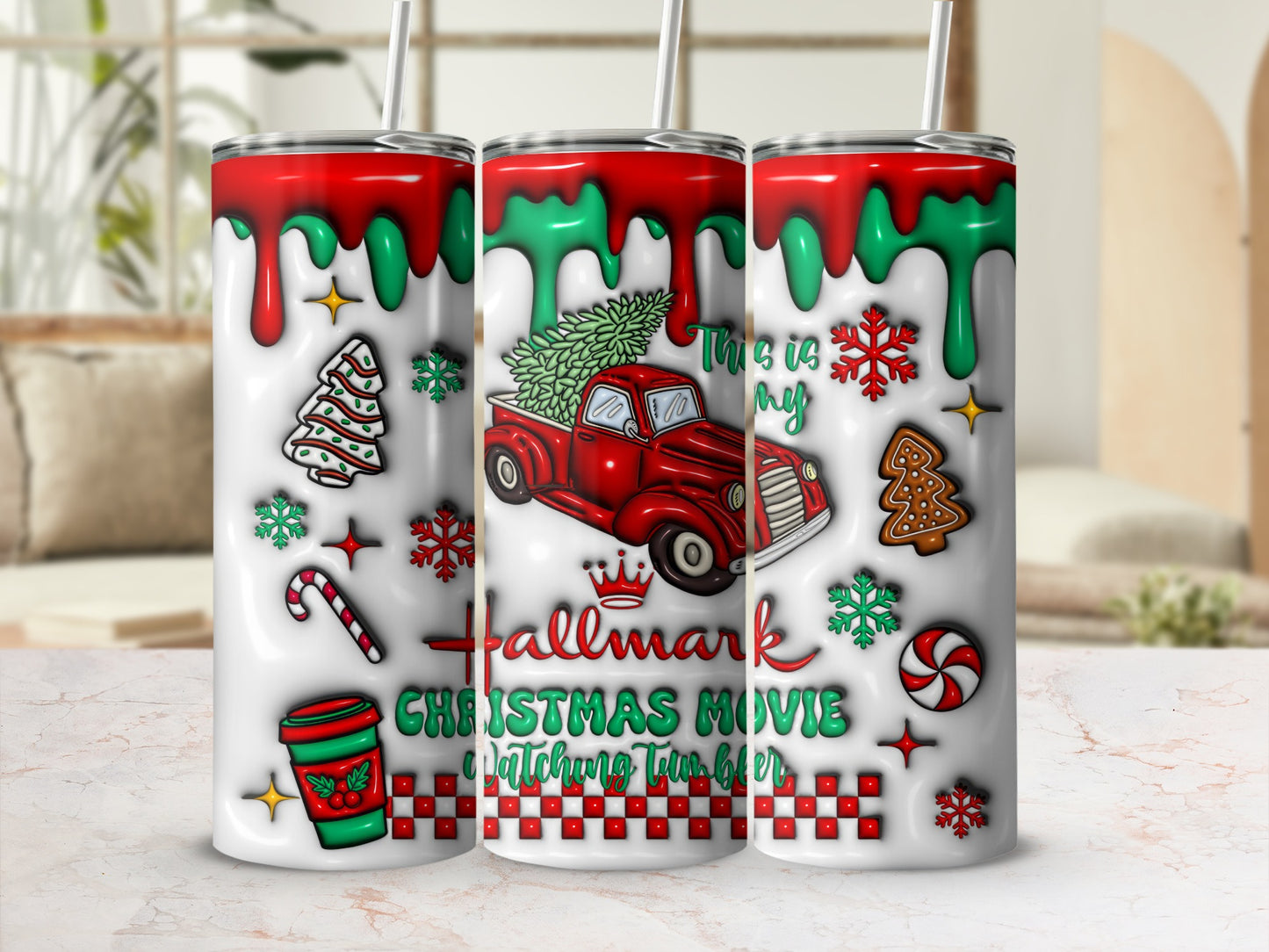 Hallmark Christmas Movie Watching Tumbler
