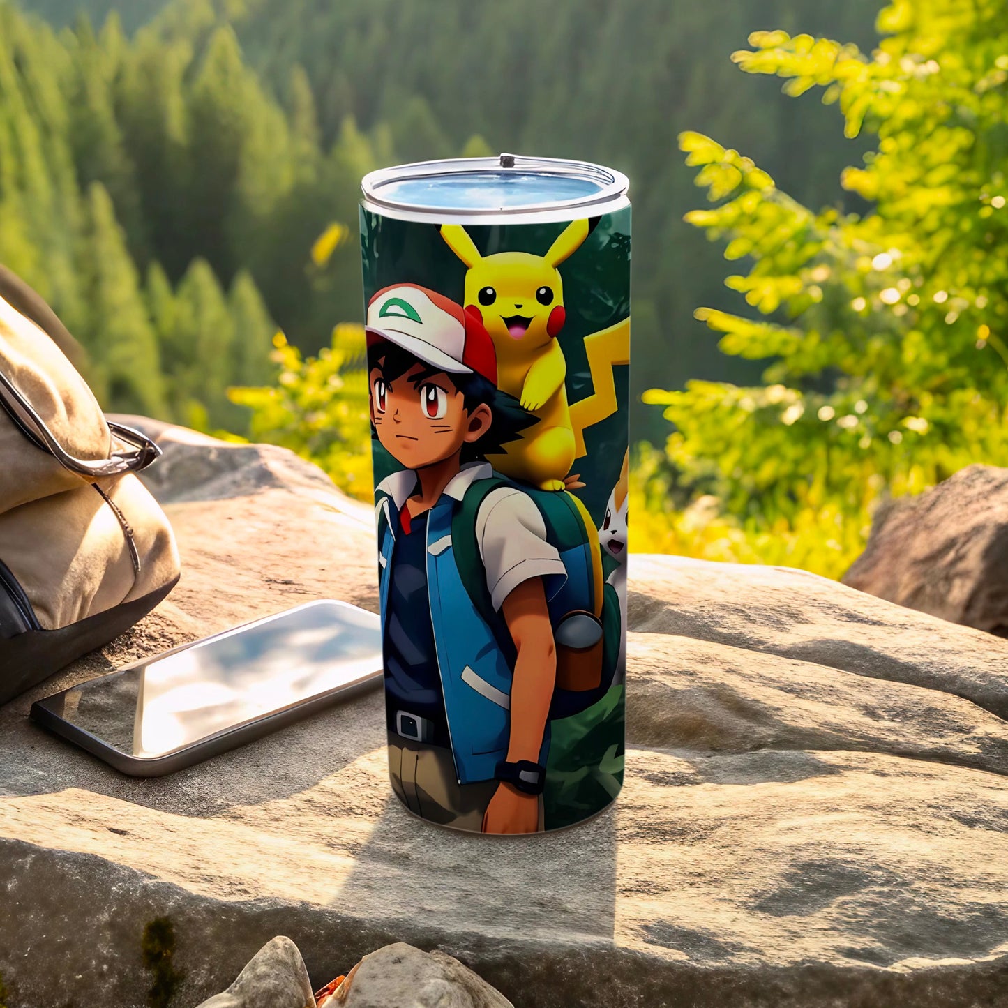Pikachu and Ash Tumbler for Fans of the Series