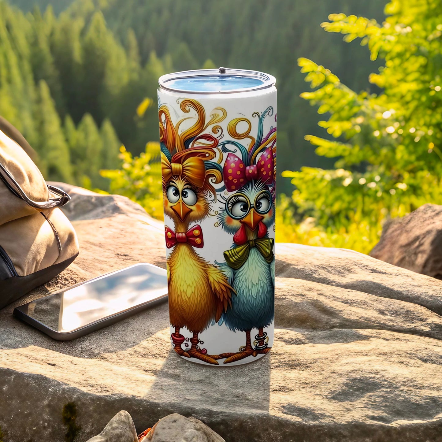 Colorful Cartoon Bird Design Insulated Tumbler