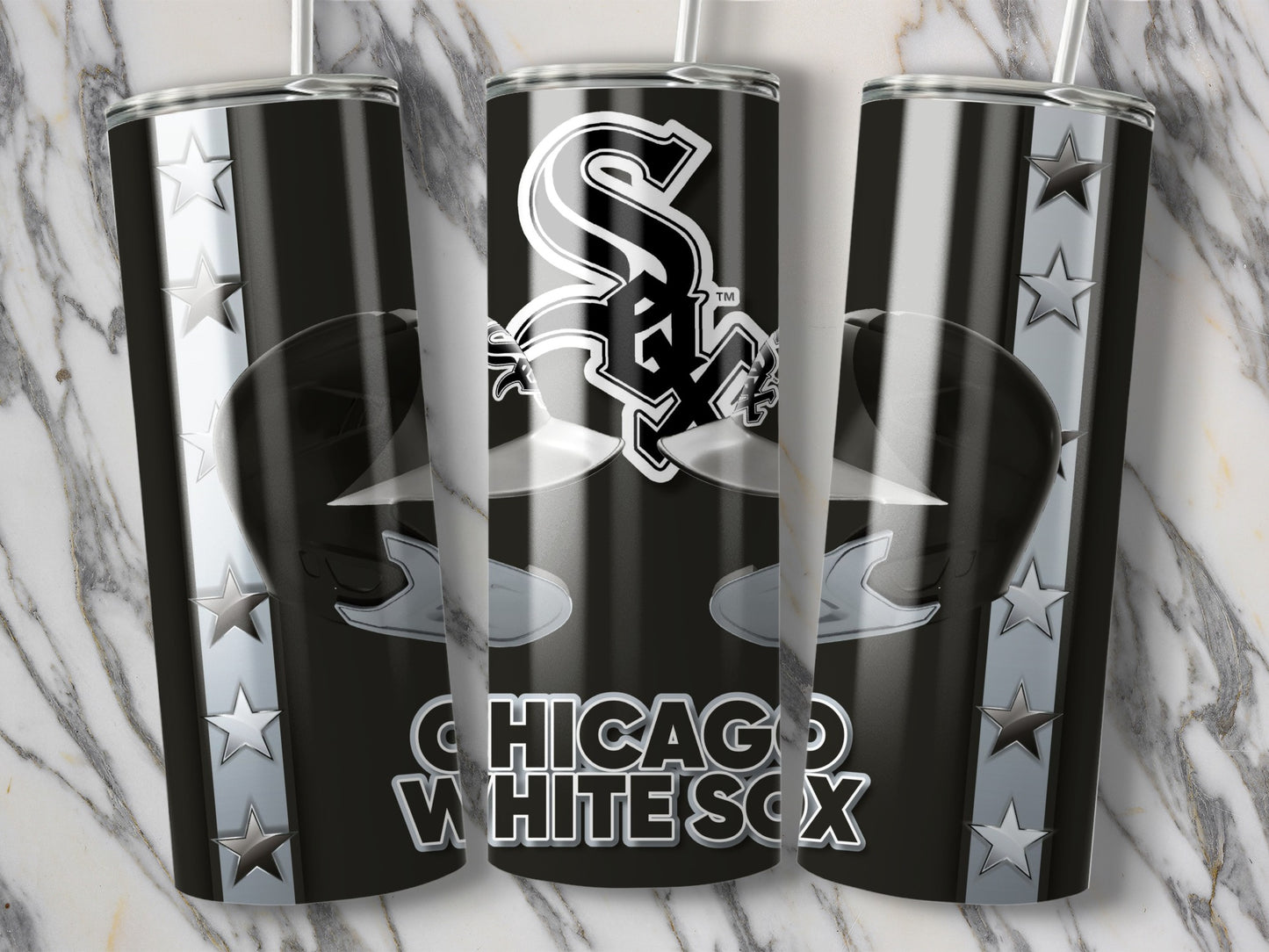 Chicago White Sox Helmets Sports Team Logo On Tumblers