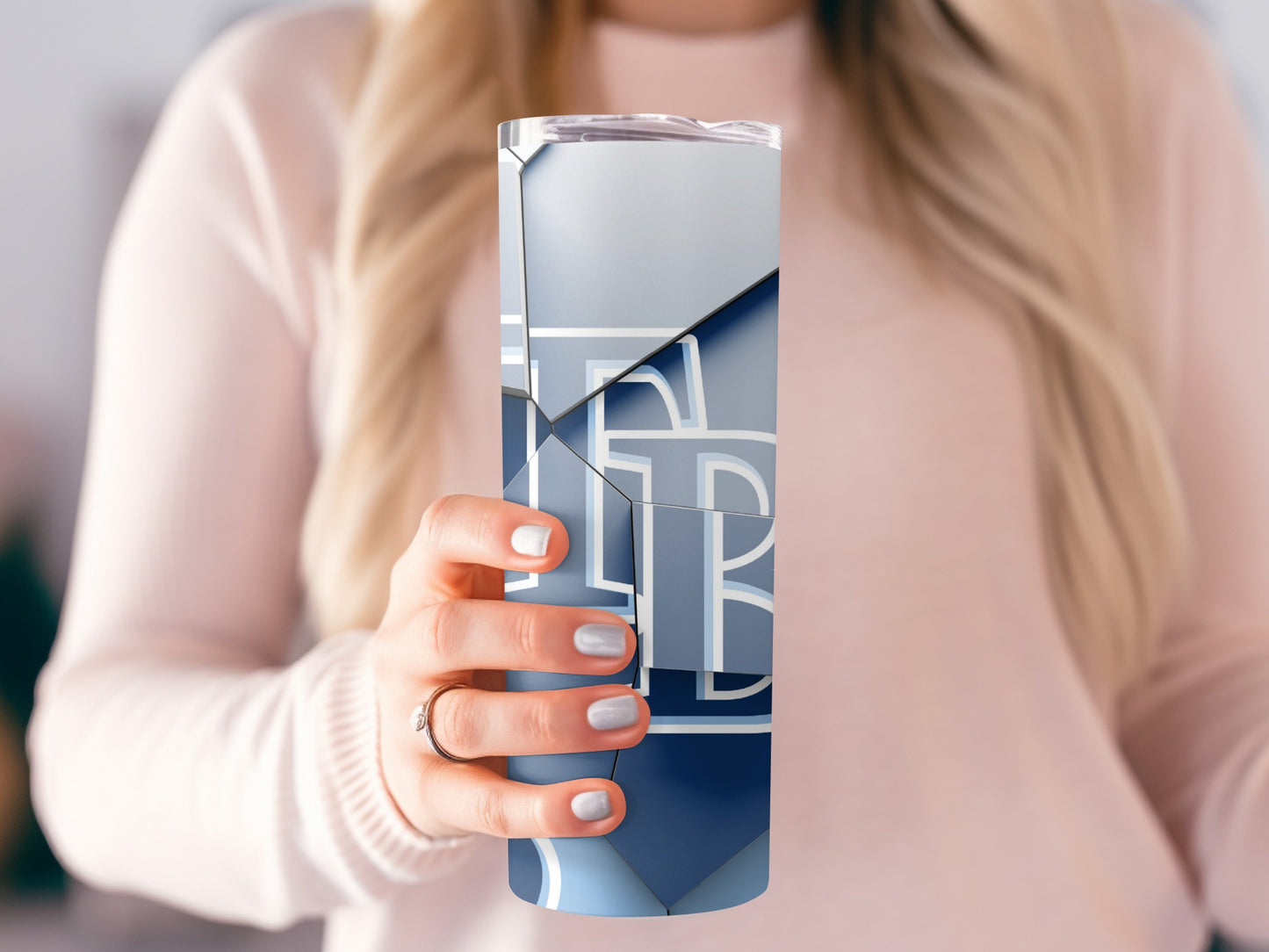 Tampa Bay Rays Team Logo 3D Mosaic Design Tumblers