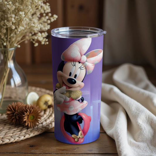 Adorable Minnie Mouse Tumbler With Pink Bow Design