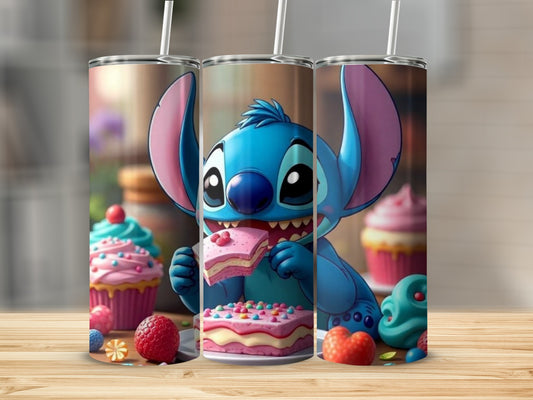 Adorable Character with Cupcakes Insulated Tumbler