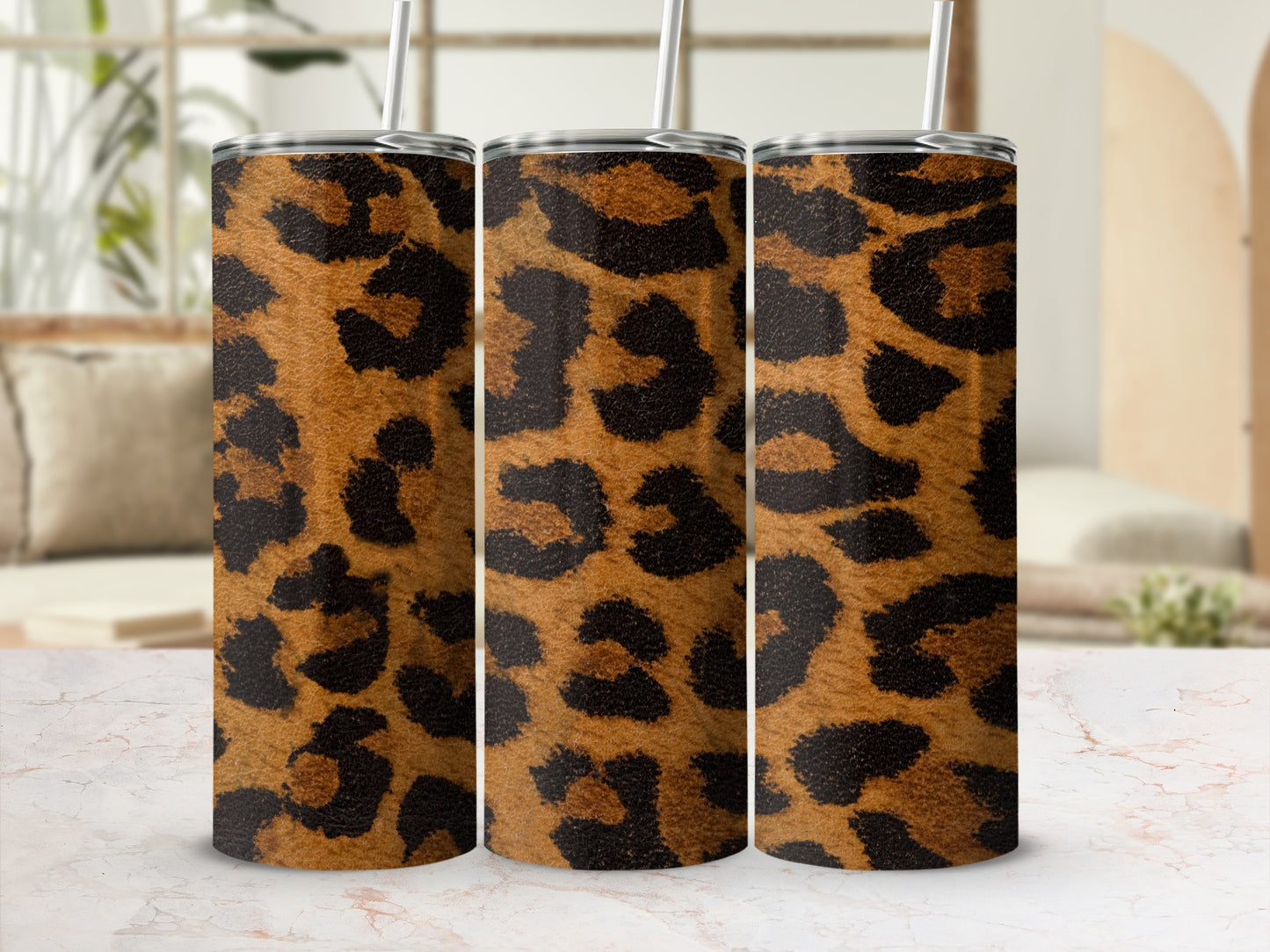 Leopard Print Patterned Tumbler Travel Mug Drinkware