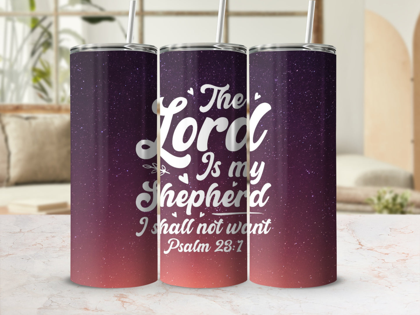 Psalm 23:1 The Lord is My Shepherd Tumbler