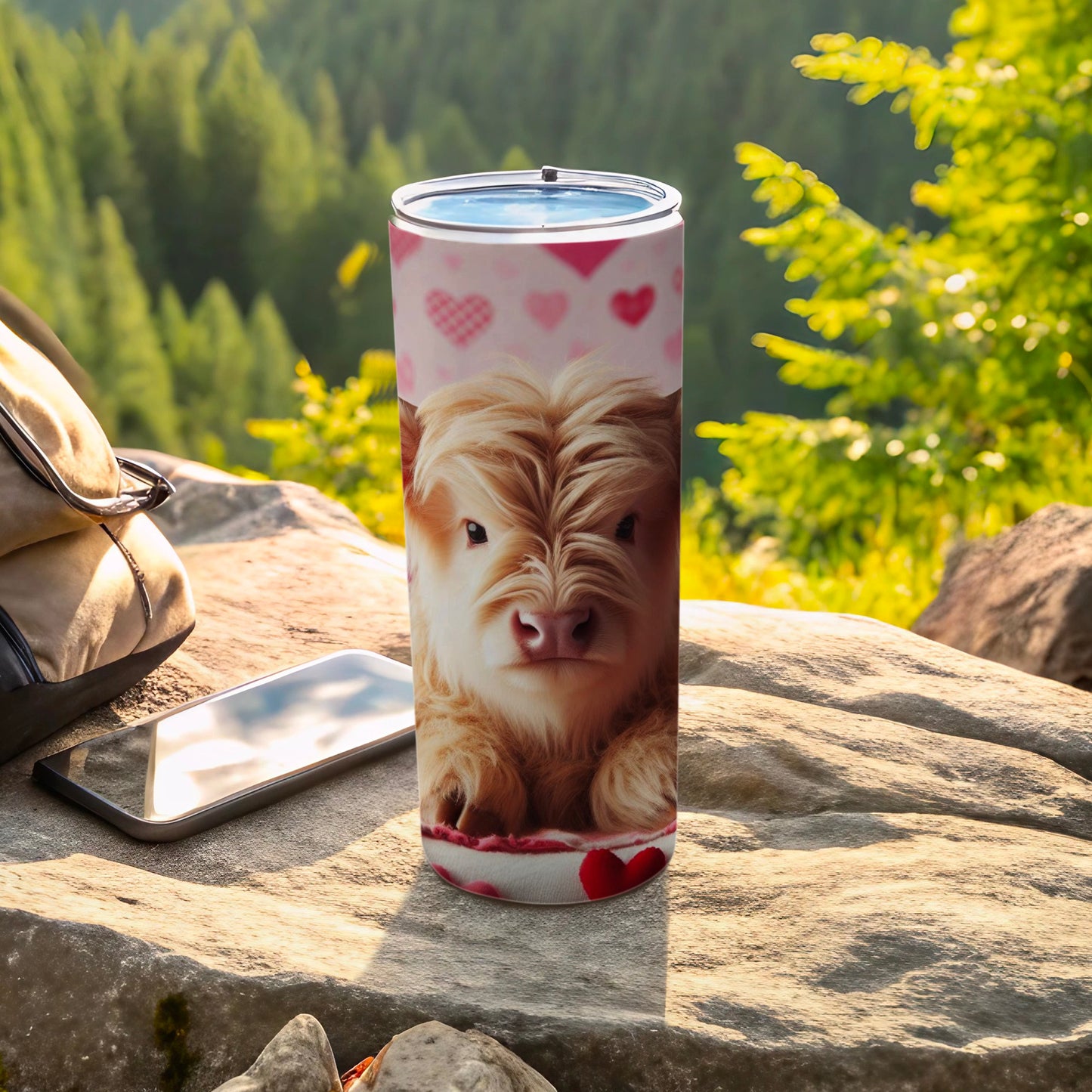 Adorable Highland Cow Design Insulated Tumbler