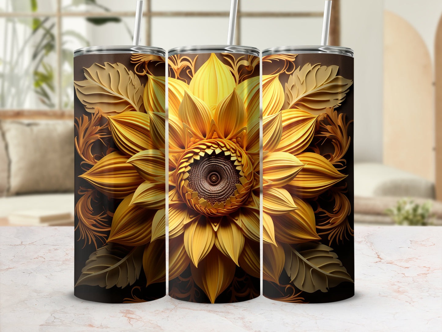 Sunflower Theme Insulated Tumbler Drinkware