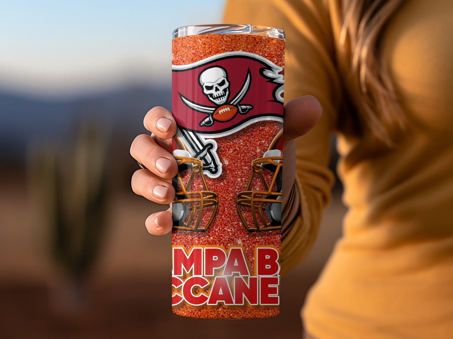 Tampa Bay Buccaneers Helmets Skull Swords Design Tumblers