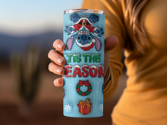 Tis the Season Holiday Design Travel Tumbler Cup