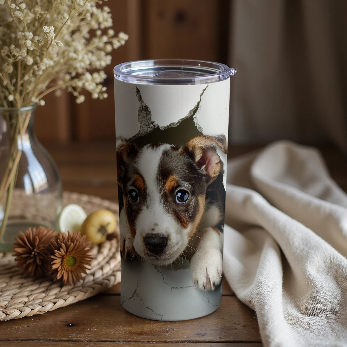 Adorable Puppy Cracked Breakthrough Graphic Tumbler product type
Puppy
Dog
Tumbler
Cracked design
Cute puppy
Adorable dog
Pet lover gift
Animal themed
Drinkware
Beverage holder
Unique design
Blue eyed puppy
Puppy graphic
Dog themed gift
Coffee tumbler
Travel cup
Insulated tumbler
Pet decor
Novelty tumbler
Pup art