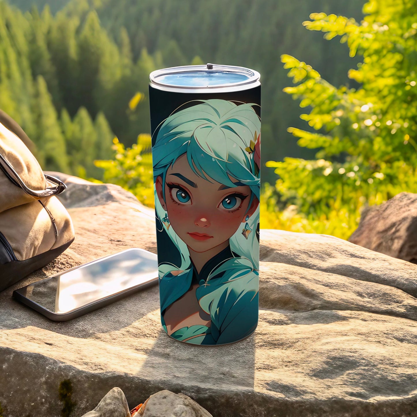 Anime Character Travel Tumbler with Secure Lid