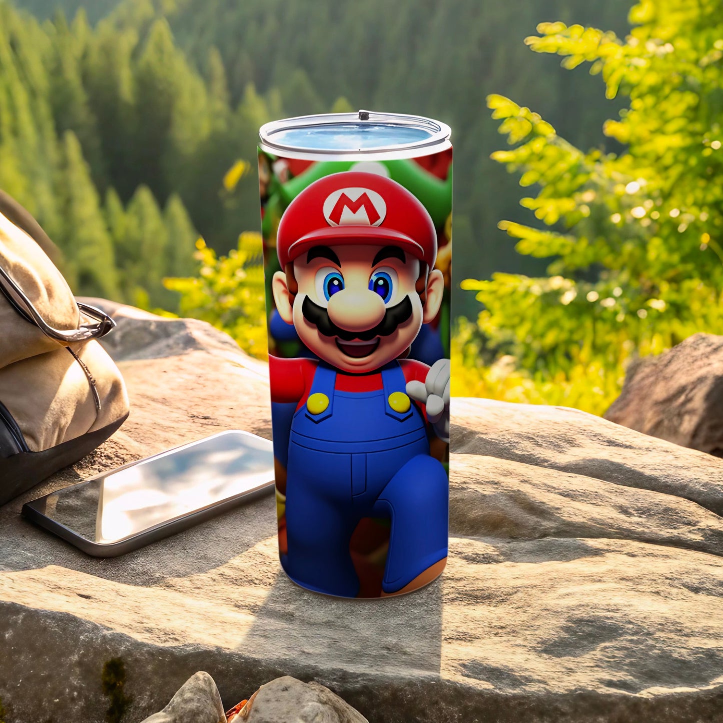 Colorful Vibrant Super Mario Travel Mug Cup