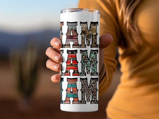 I Am I Am I Am Pattern Insulated Tumbler Cup