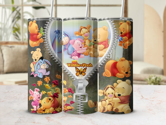 Winnie the Pooh Characters Design Tumbler