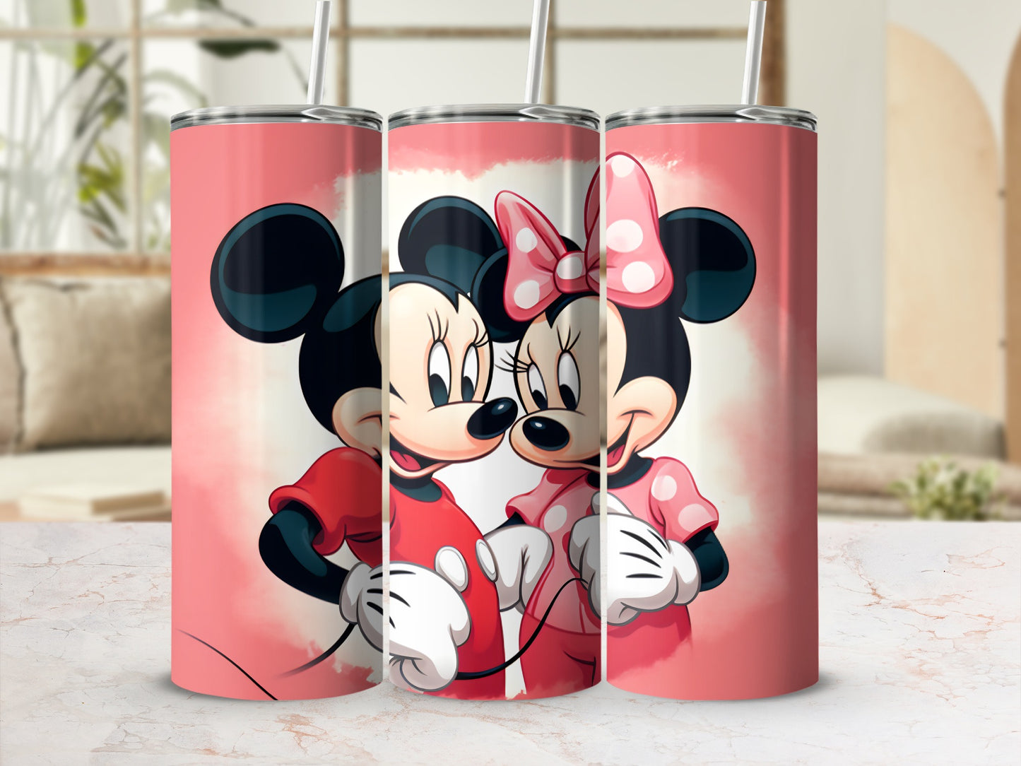 Cute Mickey and Minnie Mouse Tumbler for All Ages