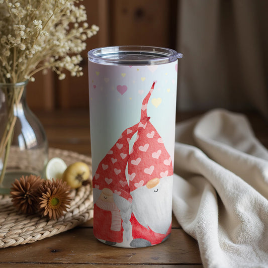 Valentine's Gnome Couple Hearts Artistic Tumblers