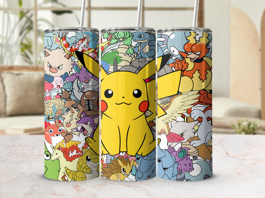 Colorful Anime Characters Tumbler Perfect Gift Item