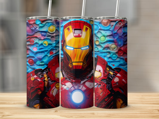 Superhero Themed Colorful Insulated Tumbler Set