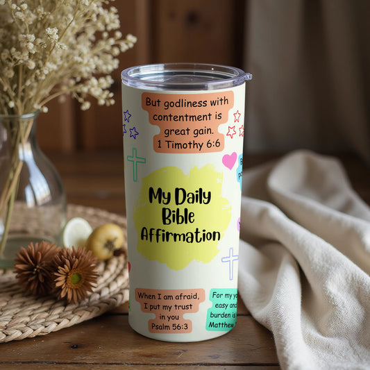 Inspirational Scripture Quotes Tumbler Father's Gift