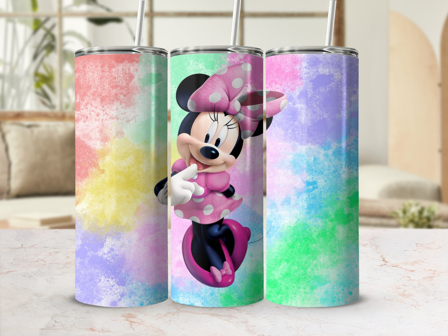 Playful Minnie Mouse Tumbler 30oz for Kids and Adults