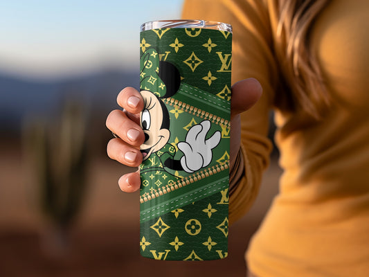 Green Mickey Mouse Designer Thermos Cup Travel Tumbler