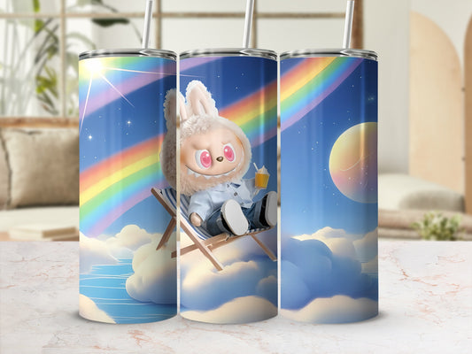 Rainbow Bunny in a Deck Chair Tumbler Product