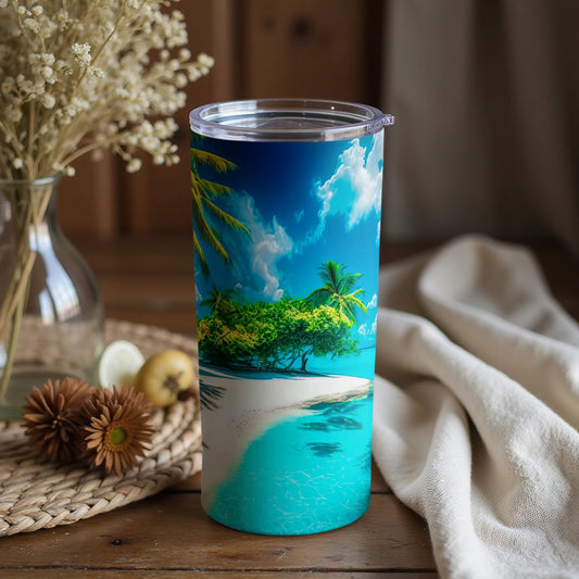 Tropical Beach Scene Insulated Tumbler product