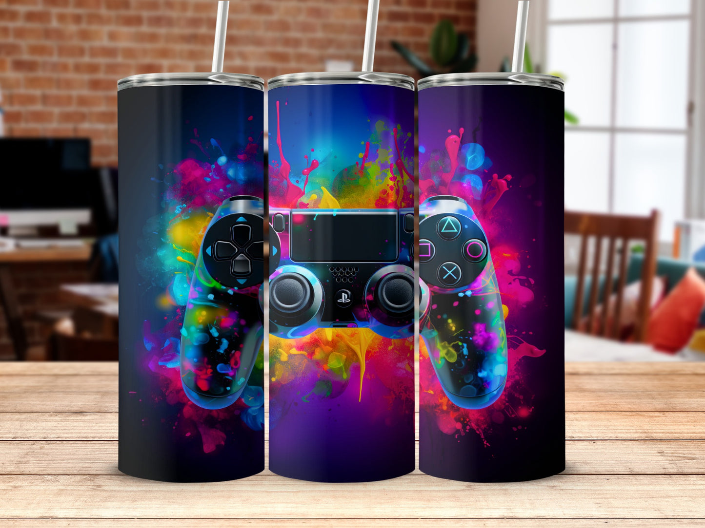 Vibrantly Designed Gaming Themed Tumbler Drinkware